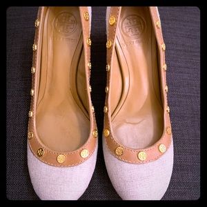 Tory Burch monogrammed heels